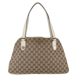 GUCCI GG Canvas Tote Bag Beige Gold 163288 Auth 152561 - 0