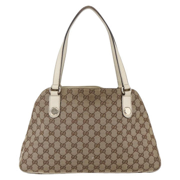 GUCCI GG Canvas Tote Bag Beige Gold 163288 Auth 152561 - 0