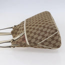 GUCCI GG Canvas Tote Bag Beige Gold 163288 Auth 152561-3