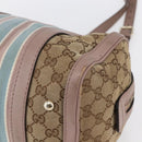 GUCCI GG Canvas Sherry Line Hand Bag 2way Beige Gold 269876 Auth 152562-9
