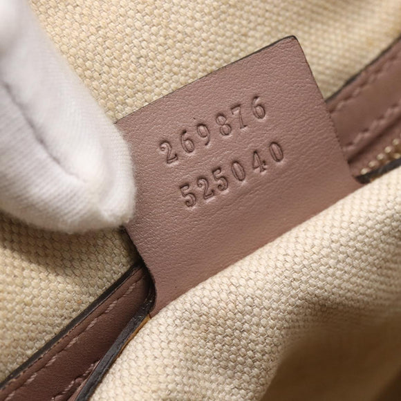 GUCCI GG Canvas Sherry Line Hand Bag 2way Beige Gold 269876 Auth 152562