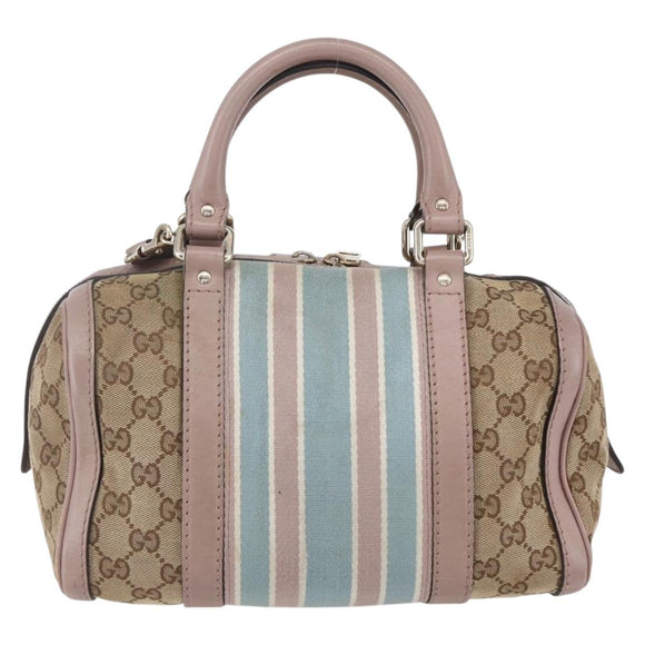 GUCCI GG Canvas Sherry Line Hand Bag 2way Beige Gold 269876 Auth 152562