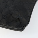 GUCCI GG Canvas Shoulder Bag Black Gold 115514 Auth 152563-16