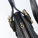 GUCCI GG Canvas Shoulder Bag Black Gold 115514 Auth 152563-10