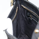 GUCCI GG Canvas Shoulder Bag Black Gold 115514 Auth 152563-20