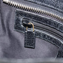 GUCCI GG Canvas Shoulder Bag Black Gold 115514 Auth 152563-21