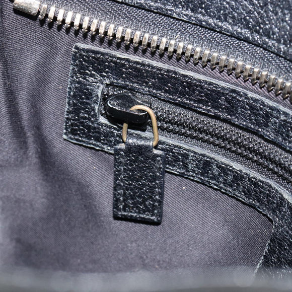 GUCCI GG Canvas Shoulder Bag Black Gold 115514 Auth 152563