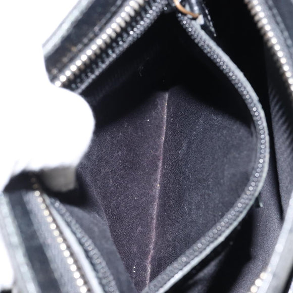 GUCCI GG Canvas Shoulder Bag Black Gold 115514 Auth 152563