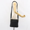 GUCCI GG Canvas Shoulder Bag Black Gold 115514 Auth 152563-24