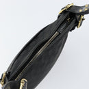 GUCCI GG Canvas Shoulder Bag Black Gold 115514 Auth 152563-6