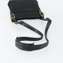 GUCCI GG Canvas Shoulder Bag Black Gold 115514 Auth 152563-7