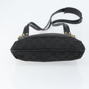 GUCCI GG Canvas Shoulder Bag Black Gold 115514 Auth 152563-5