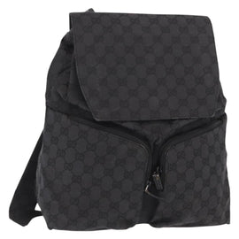 GUCCI GG Canvas Backpack Black 003 0238 Auth 152564