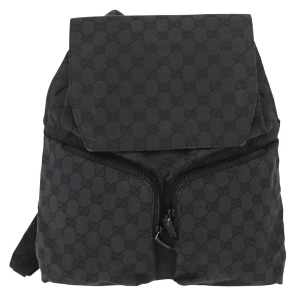 GUCCI GG Canvas Backpack Black 003 0238 Auth 152564
