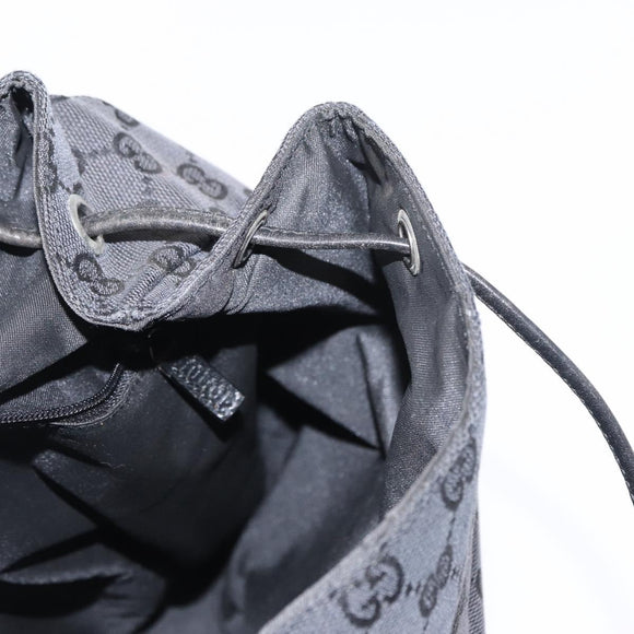 GUCCI GG Canvas Backpack Black 003 0238 Auth 152564