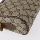 GUCCI GG Supreme Web Sherry Line Bag PVC Beige Red 119 02 087 Auth 152569-15