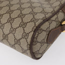 GUCCI GG Supreme Web Sherry Line Bag PVC Beige Red 119 02 087 Auth 152569-16
