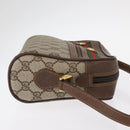 GUCCI GG Supreme Web Sherry Line Bag PVC Beige Red 119 02 087 Auth 152569-3