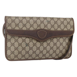 GUCCI GG Supreme Shoulder Bag PVC Beige Gold 004 904 0671 Auth 152570