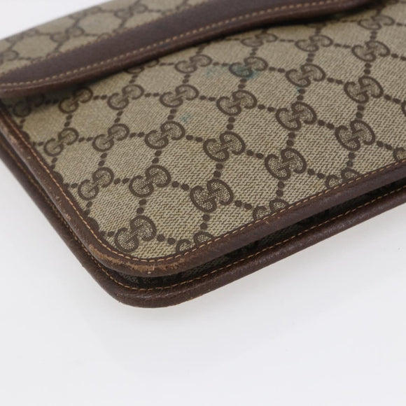 GUCCI GG Supreme Shoulder Bag PVC Beige Gold 004 904 0671 Auth 152570