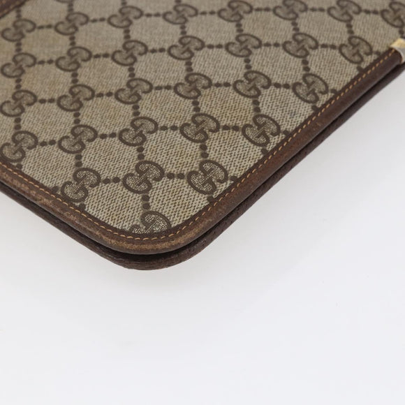 GUCCI GG Supreme Shoulder Bag PVC Beige Gold 004 904 0671 Auth 152570