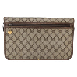 GUCCI GG Supreme Shoulder Bag PVC Beige Gold 004 904 0671 Auth 152570 - 0