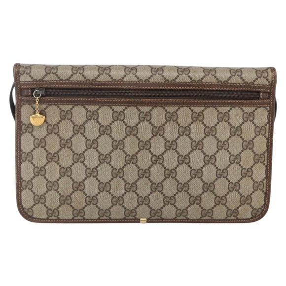 GUCCI GG Supreme Shoulder Bag PVC Beige Gold 004 904 0671 Auth 152570