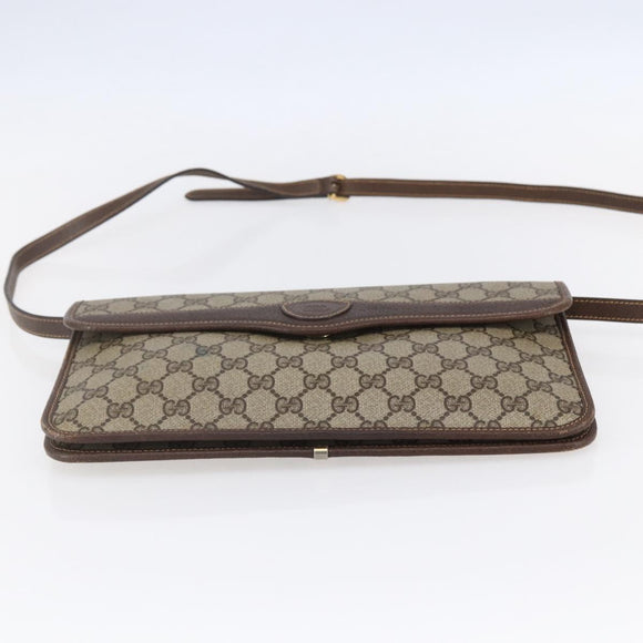 GUCCI GG Supreme Shoulder Bag PVC Beige Gold 004 904 0671 Auth 152570