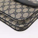 GUCCI GG Supreme Shoulder Bag PVC Navy Gold 004 106 0024 Auth 152571-12