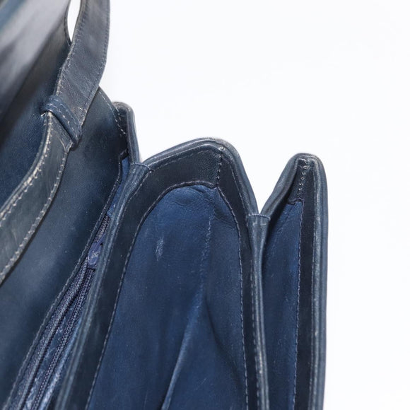 GUCCI GG Supreme Shoulder Bag PVC Navy Gold 004 106 0024 Auth 152571