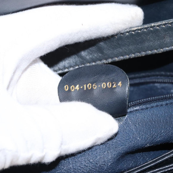 GUCCI GG Supreme Shoulder Bag PVC Navy Gold 004 106 0024 Auth 152571