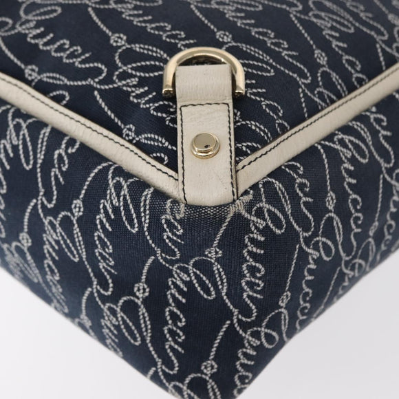 GUCCI Abbey Tragetasche Marine Gold 141472 Auth 152573