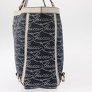 GUCCI Abbey Tote Bag Navy Gold 141472 Auth 152573-3