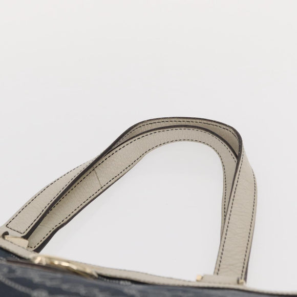 GUCCI Abbey Tragetasche Marine Gold 141472 Auth 152573