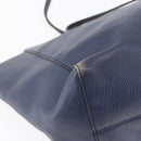 GUCCI Tote Bag Leather Navy Gold 354397 Auth 152574-9