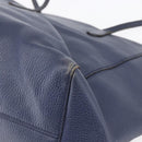 GUCCI Tote Bag Leather Navy Gold 354397 Auth 152574-15