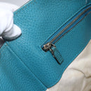 GUCCI Tote Bag Leather Navy Gold 354397 Auth 152574-18