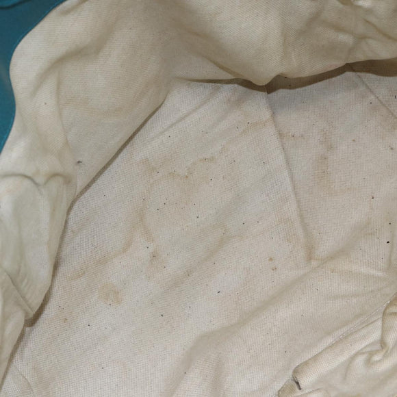 GUCCI Tote Bag Leather Navy Gold 354397 Auth 152574