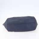 GUCCI Tote Bag Leather Navy Gold 354397 Auth 152574-5