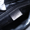 GUCCI GG Canvas Bamboo Shoulder Bag Leather Black Gold 001 3007 Auth 152575-18