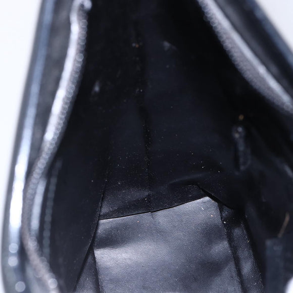 GUCCI GG Canvas Bamboo Shoulder Bag Leather Black Gold 001 3007 Auth 152575