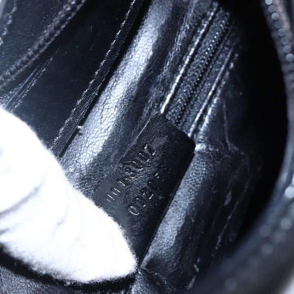 GUCCI GG Canvas Bamboo Shoulder Bag Leather Black Gold 001 3007 Auth 152575