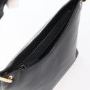 GUCCI GG Canvas Bamboo Shoulder Bag Leather Black Gold 001 3007 Auth 152575-6