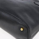 GUCCI Bamboo Hand Bag Leather 2way Black Gold 000 2296 0290 Auth 152576-16