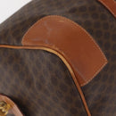 CELINE Macadam Canvas Boston Bag PVC Brown Gold Auth 152577-9