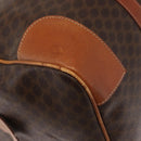 CELINE Macadam Canvas Boston Bag PVC Brown Gold Auth 152577-15