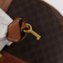 CELINE Macadam Canvas Boston Bag PVC Brown Gold Auth 152577-10