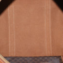 CELINE Macadam Canvas Boston Bag PVC Brown Gold Auth 152577-11