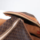 CELINE Macadam Canvas Boston Bag PVC Brown Gold Auth 152577-22