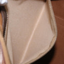 CELINE Macadam Canvas Boston Bag PVC Brown Gold Auth 152577-23